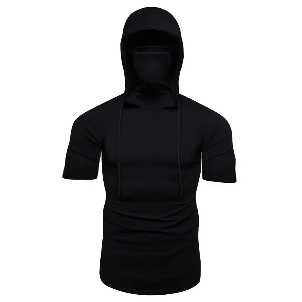 Men Maroon Hooded Stretch T-Shirt - Image 5