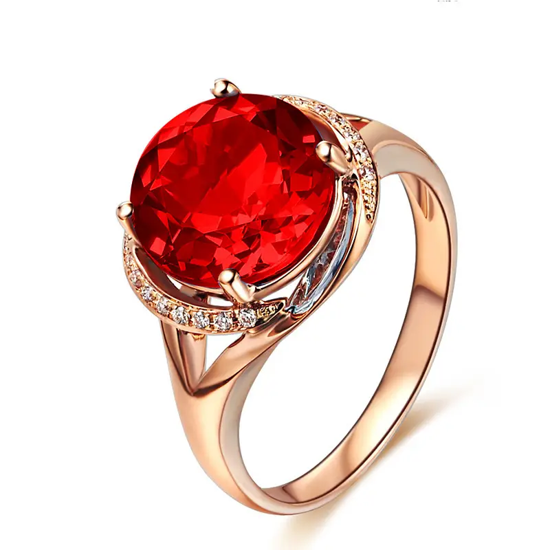 Clara Swiss Blue Topaz Ring 18K Rose Gold Engagement