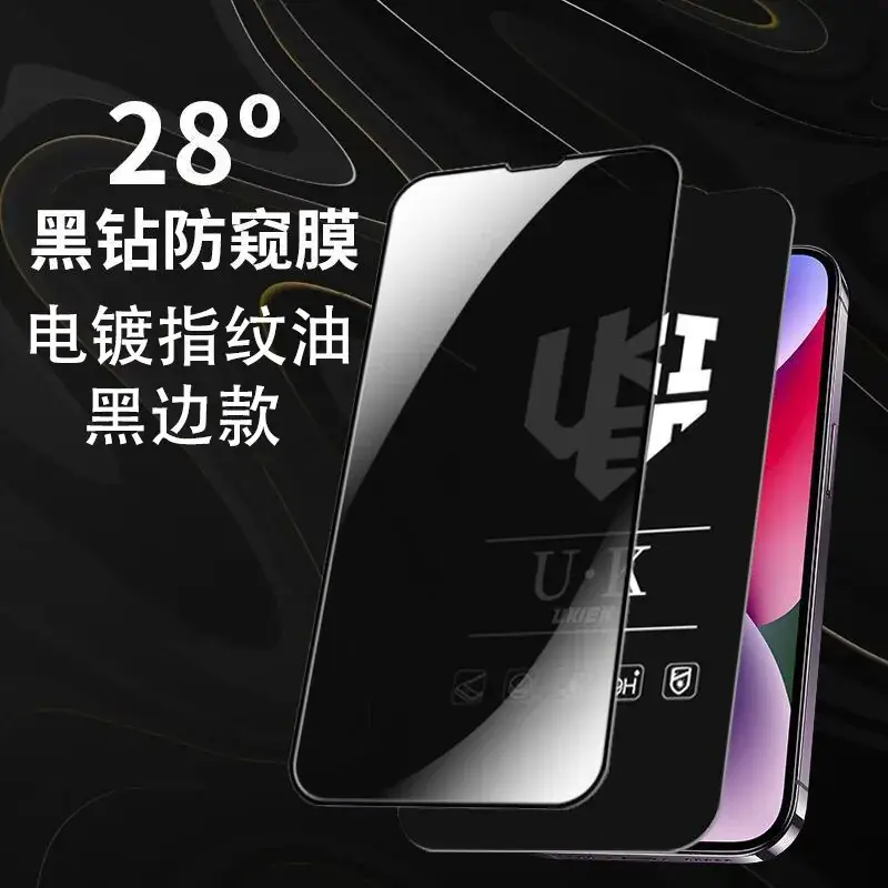 U.K Tempered Glass Screen Protector for iPhone 13 Black Edge - Image 4