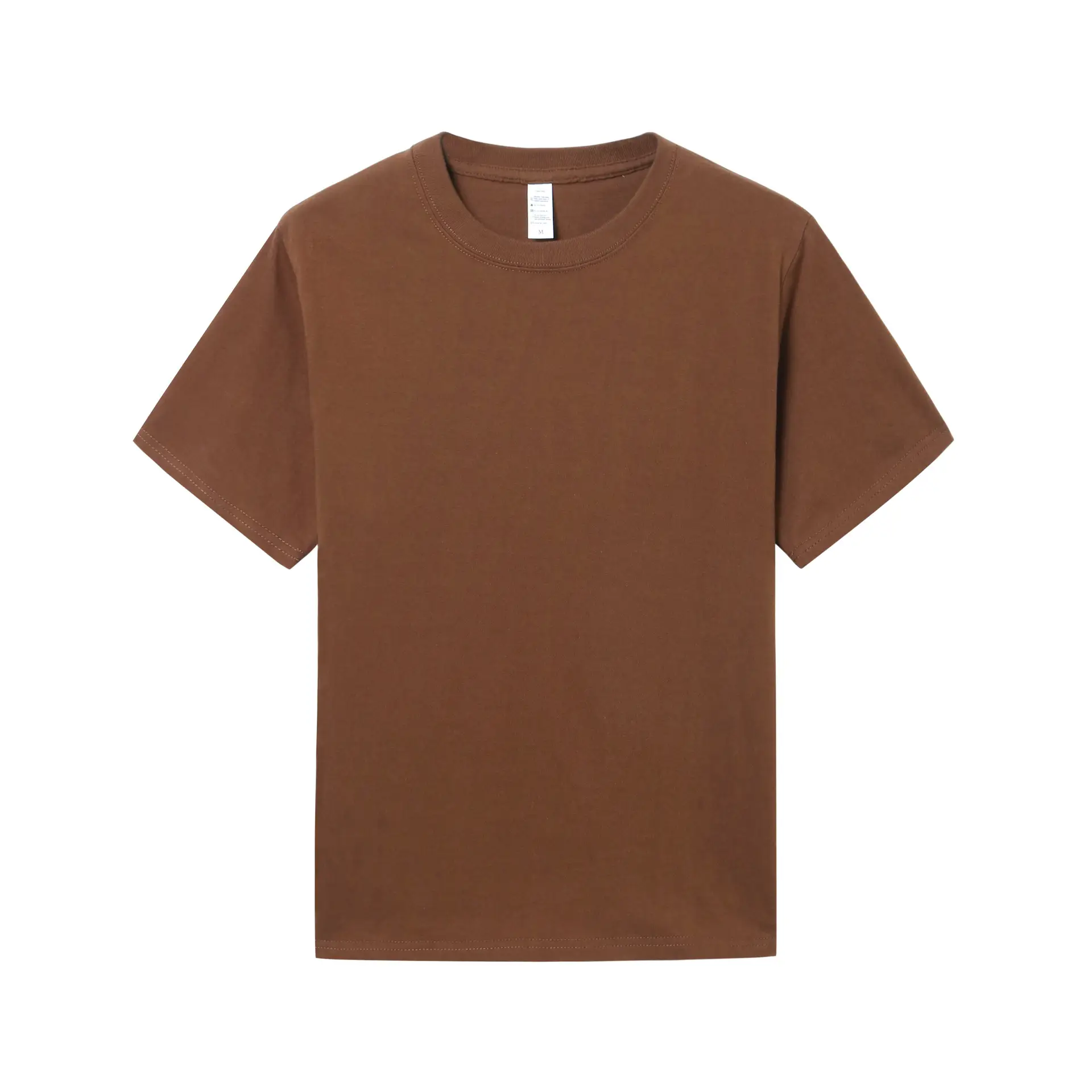 Men Cotton T-Shirt Beige Loose Fit 230g - Image 7