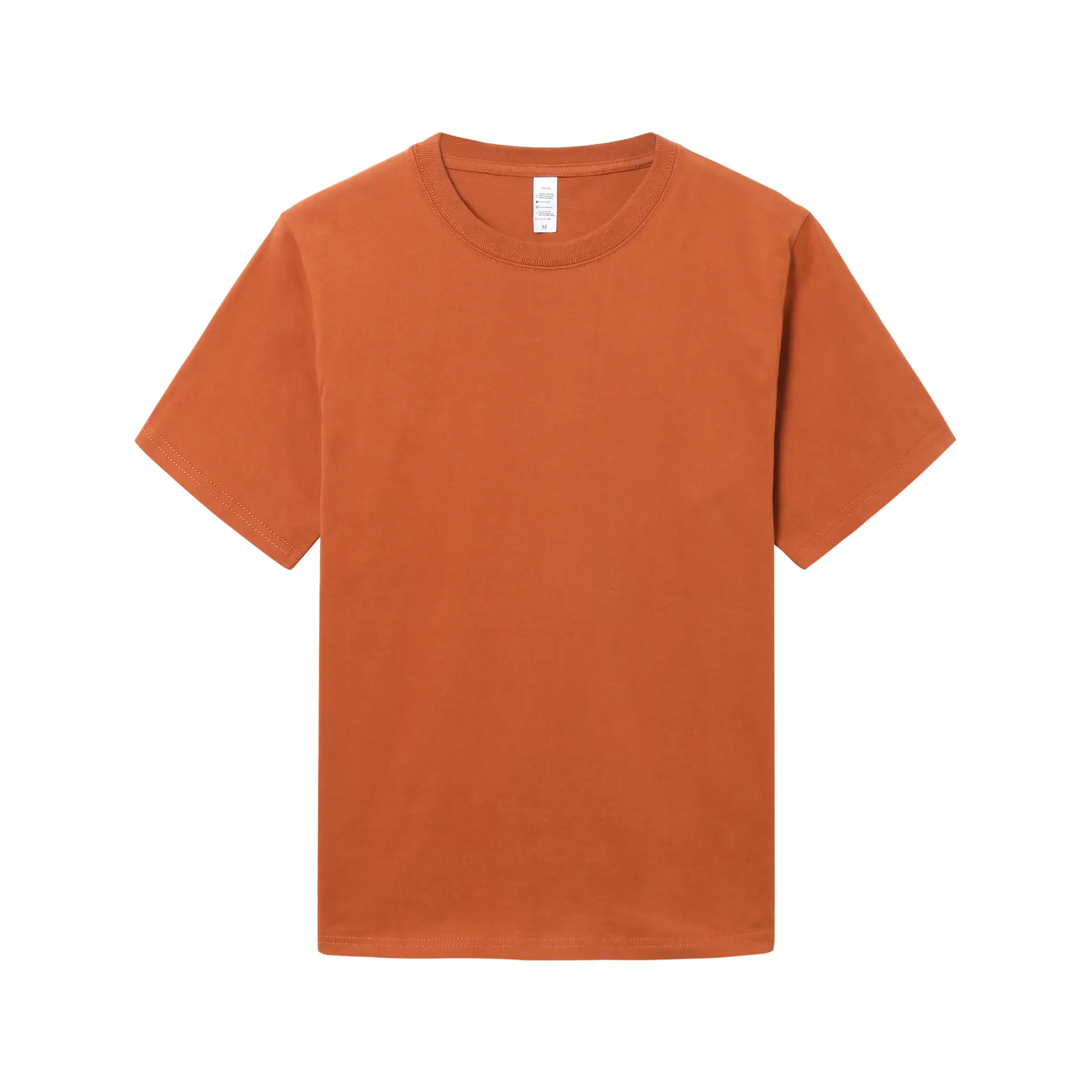 Men Cotton T-Shirt Beige Loose Fit 230g - Image 8
