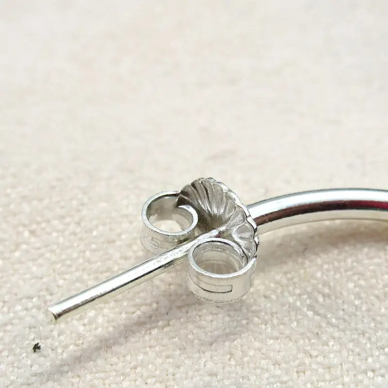 S925 Sterling Silver Chiffon Ear Plugs for Men - Image 5