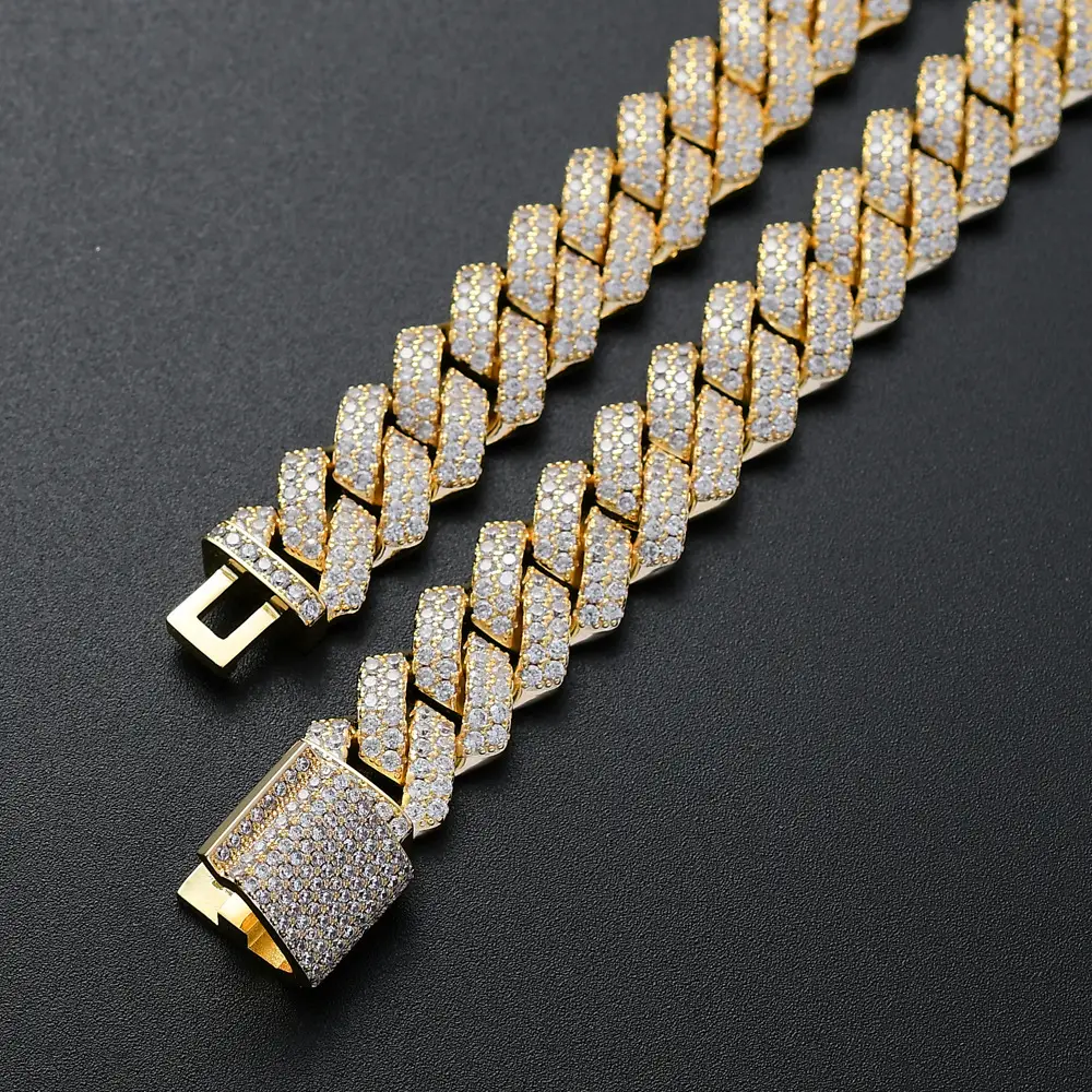 13mm Box Buckle Cuban Necklace for Men