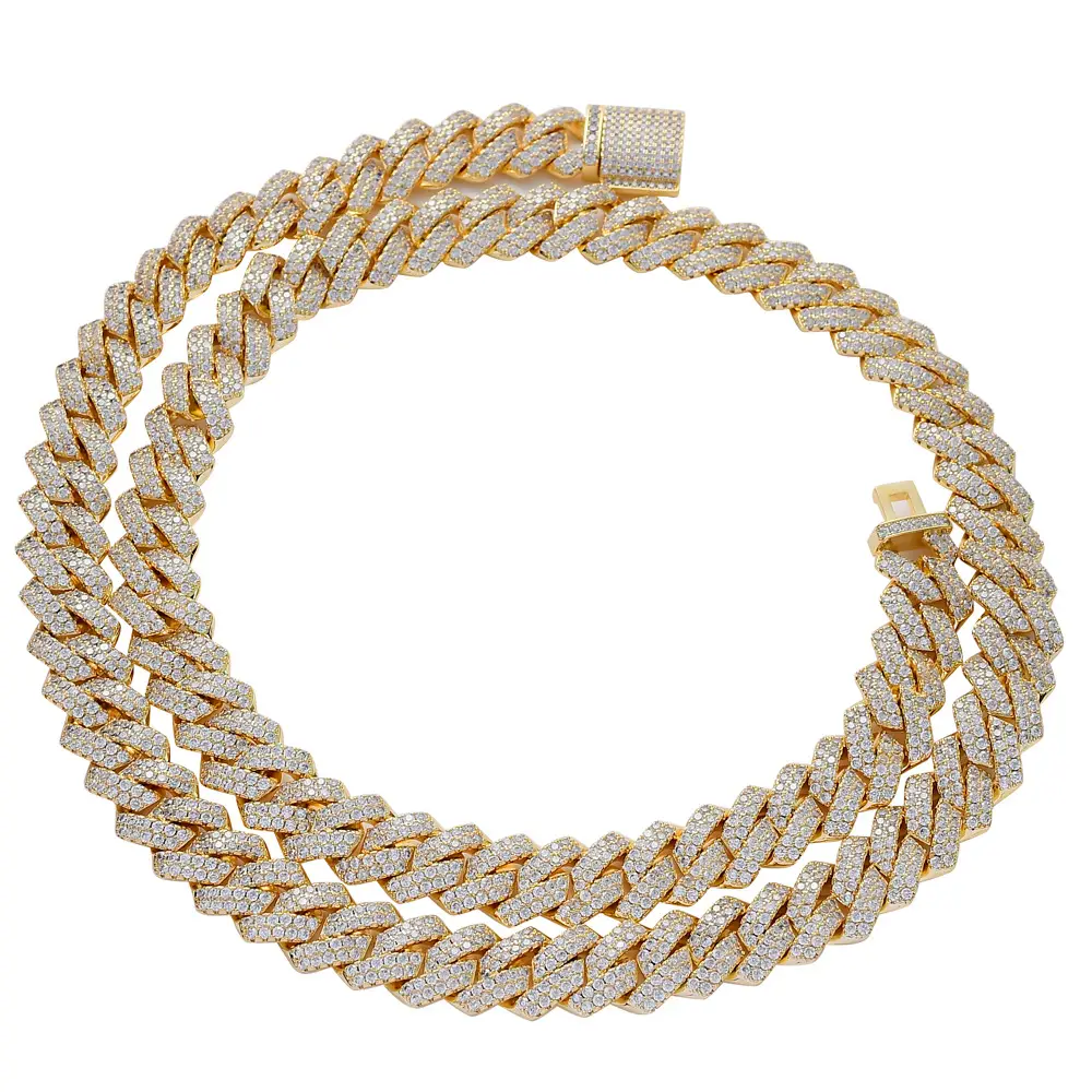 13mm Box Buckle Cuban Necklace for Men