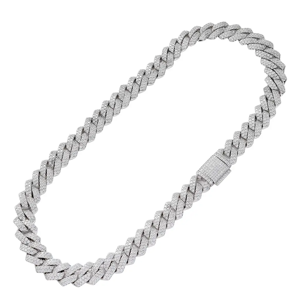13mm Box Buckle Cuban Necklace for Men