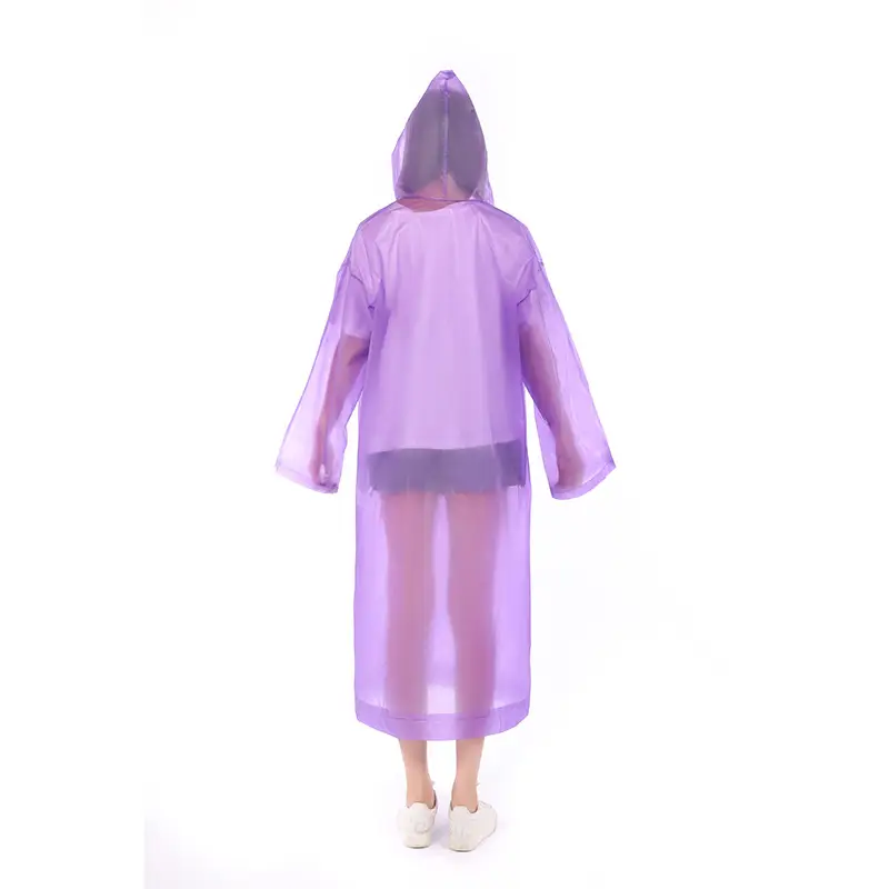 EVA Raincoat Hooded Travel Hiking Unisex Transparent