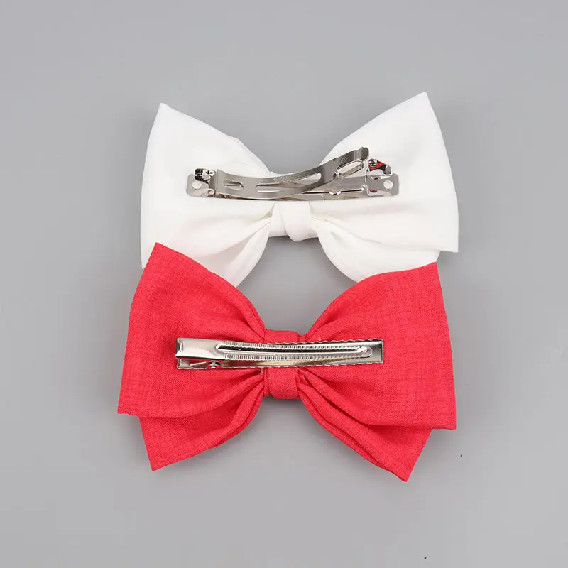 Japanese Korean Style Black Bow Hairpin with Spring Clip