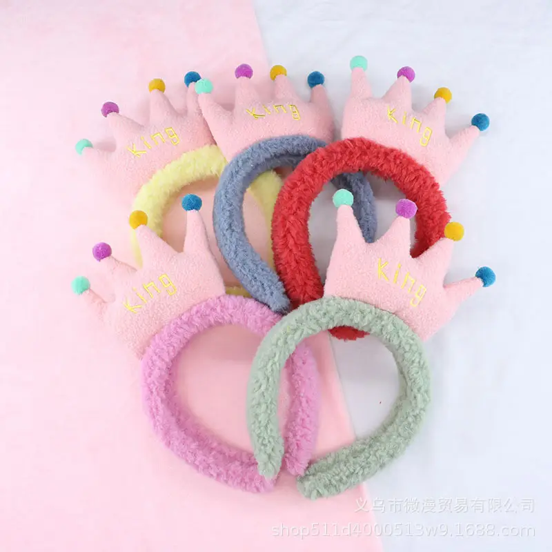 Pink Cartoon Crown Hair Band for Girls Women - Image 13