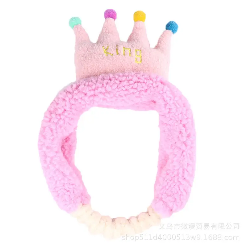 Pink Cartoon Crown Hair Band for Girls Women - Image 15