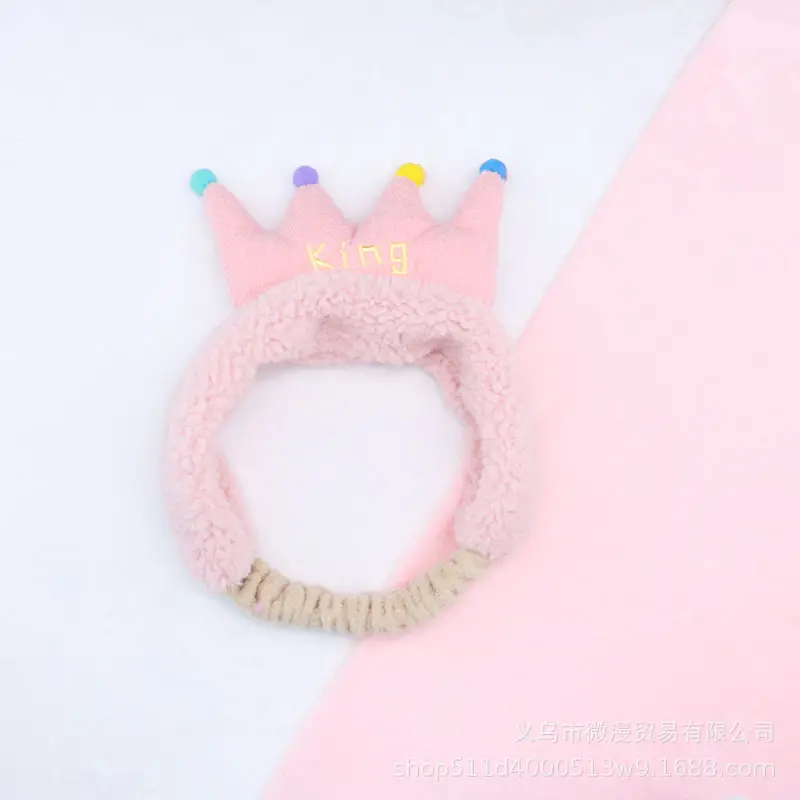 Pink Cartoon Crown Hair Band for Girls Women - Image 9