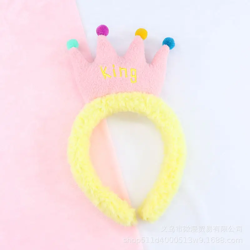 Pink Cartoon Crown Hair Band for Girls Women - Image 4