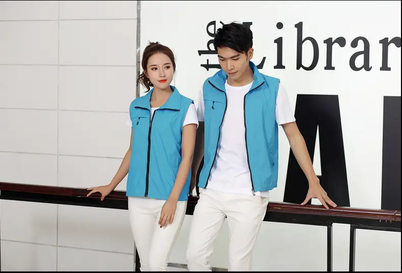 Yellow Sleeveless Vest with Black Zip & Logo — feature 14
