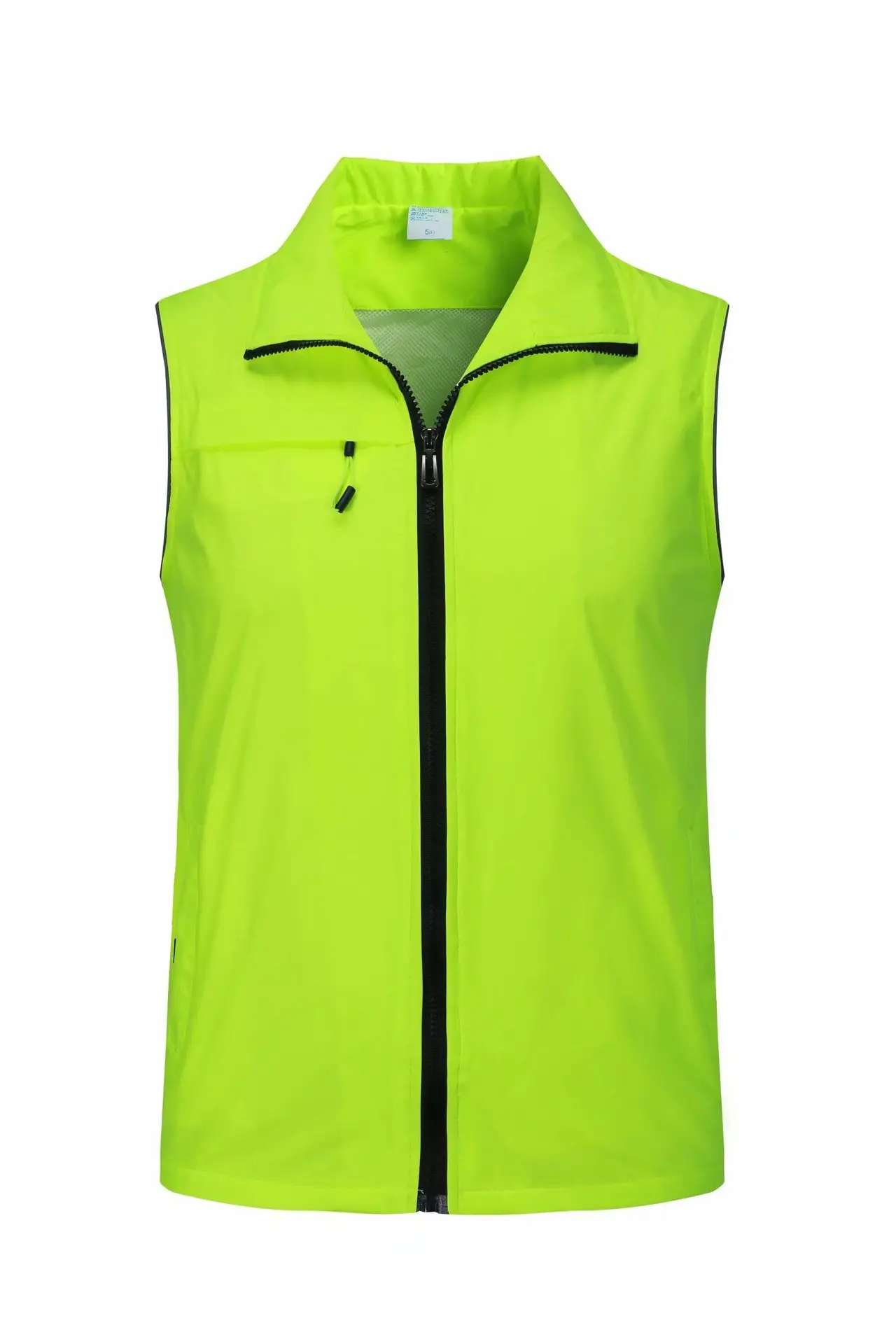 Yellow Sleeveless Vest with Black Zip & Logo - Image 2
