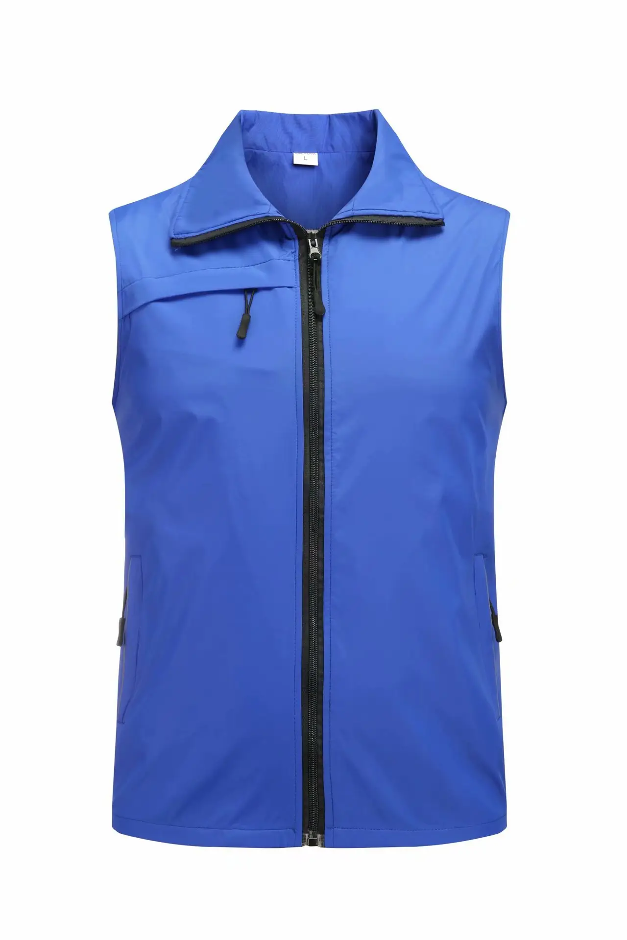 Yellow Sleeveless Vest with Black Zip & Logo - Image 3