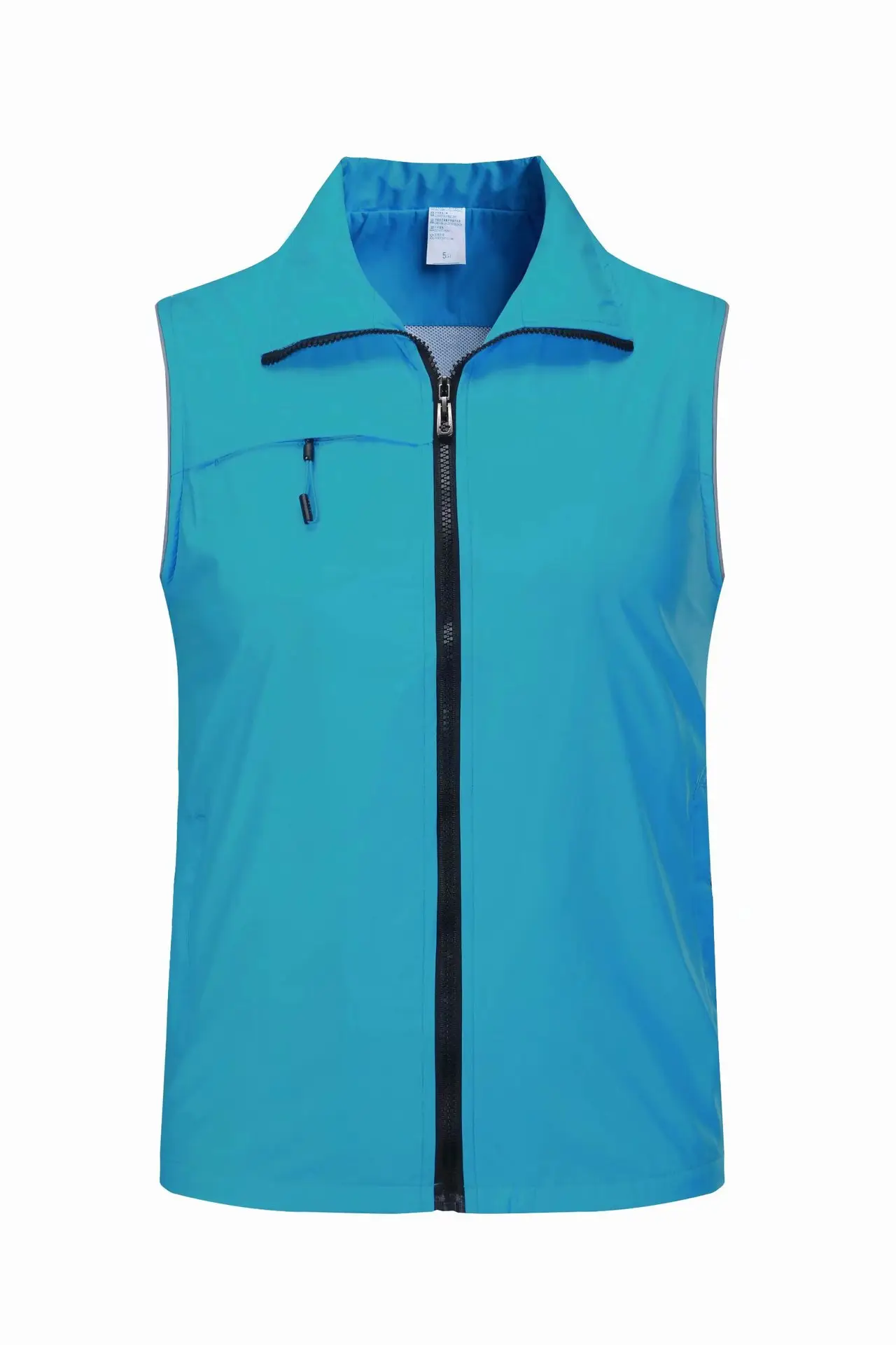 Yellow Sleeveless Vest with Black Zip & Logo - Image 4