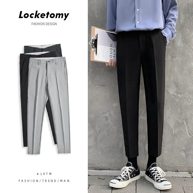 Men Korean Fashion Slim-fit Pants Summer Leg Nine - Image 7