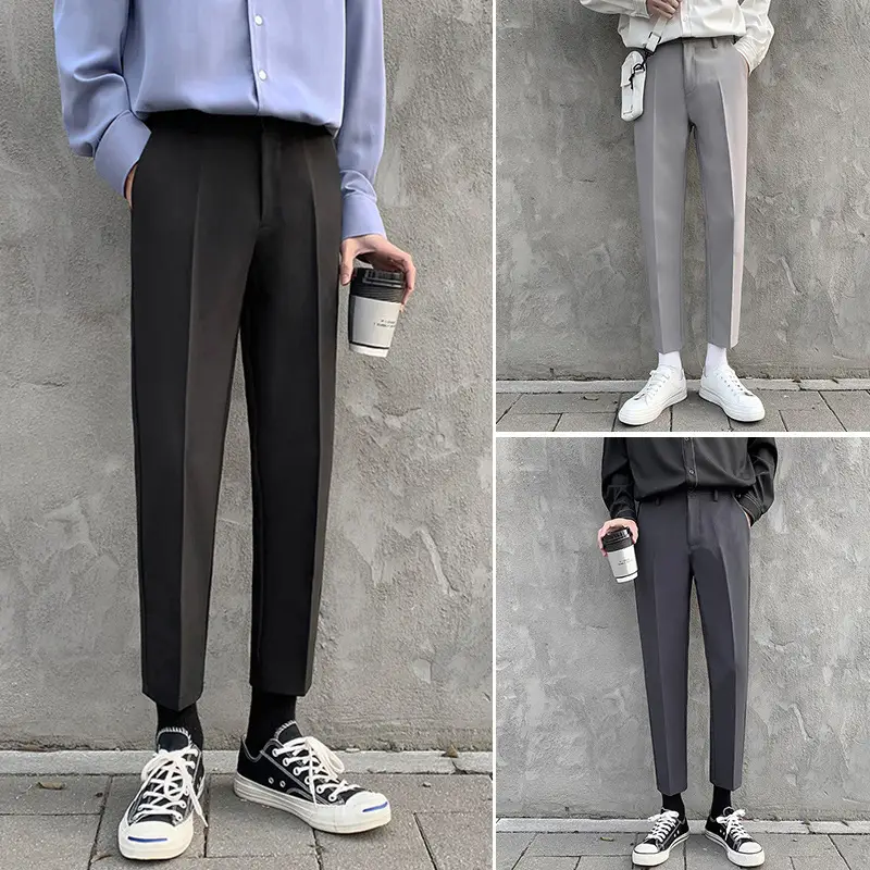 Men Korean Fashion Slim-fit Pants Summer Leg Nine - Image 9