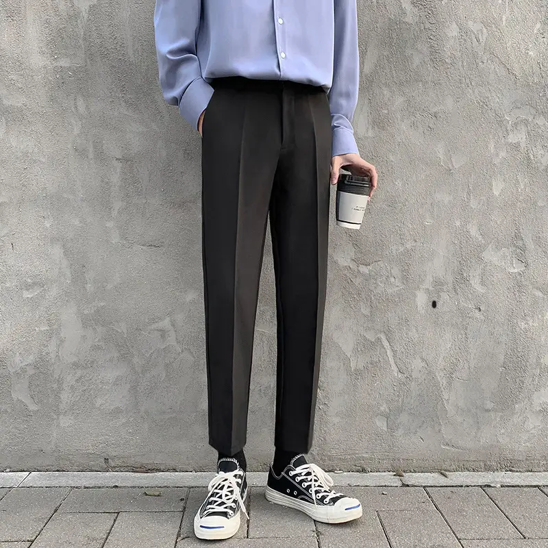 Men Korean Fashion Slim-fit Pants Summer Leg Nine - Image 2
