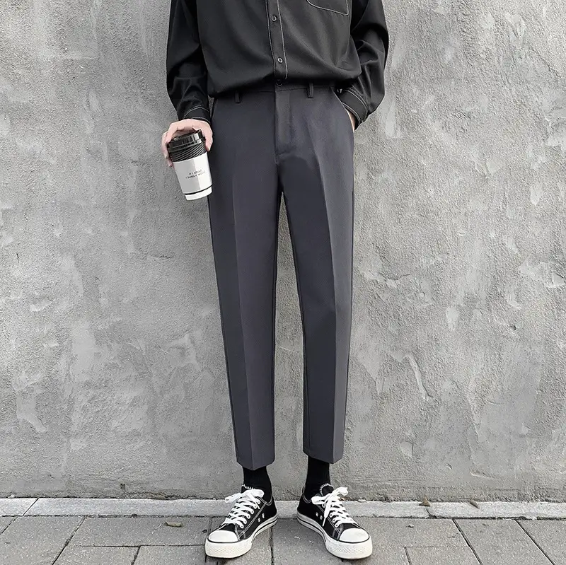 Men Korean Fashion Slim-fit Pants Summer Leg Nine - Image 3