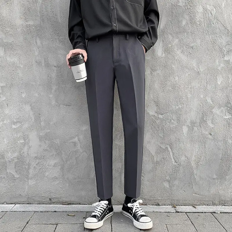 Men Korean Fashion Slim-fit Pants Summer Leg Nine - Image 4
