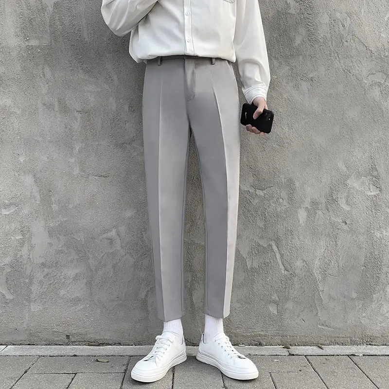 Men Korean Fashion Slim-fit Pants Summer Leg Nine - Image 5