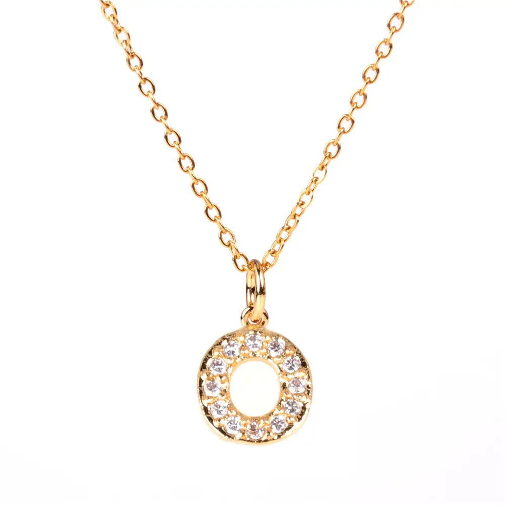 Gold Dollar S-Necklace with Diamond Clavicle