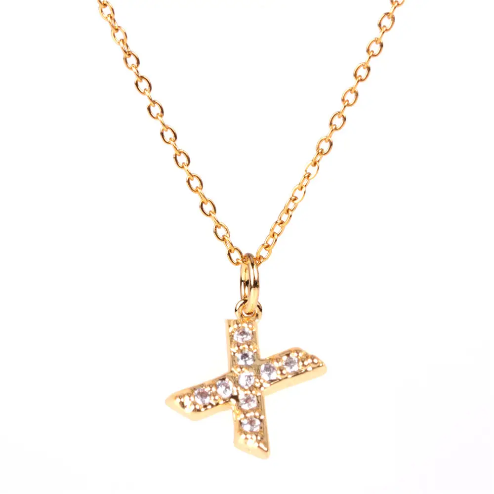 Gold Dollar S-Necklace with Diamond Clavicle