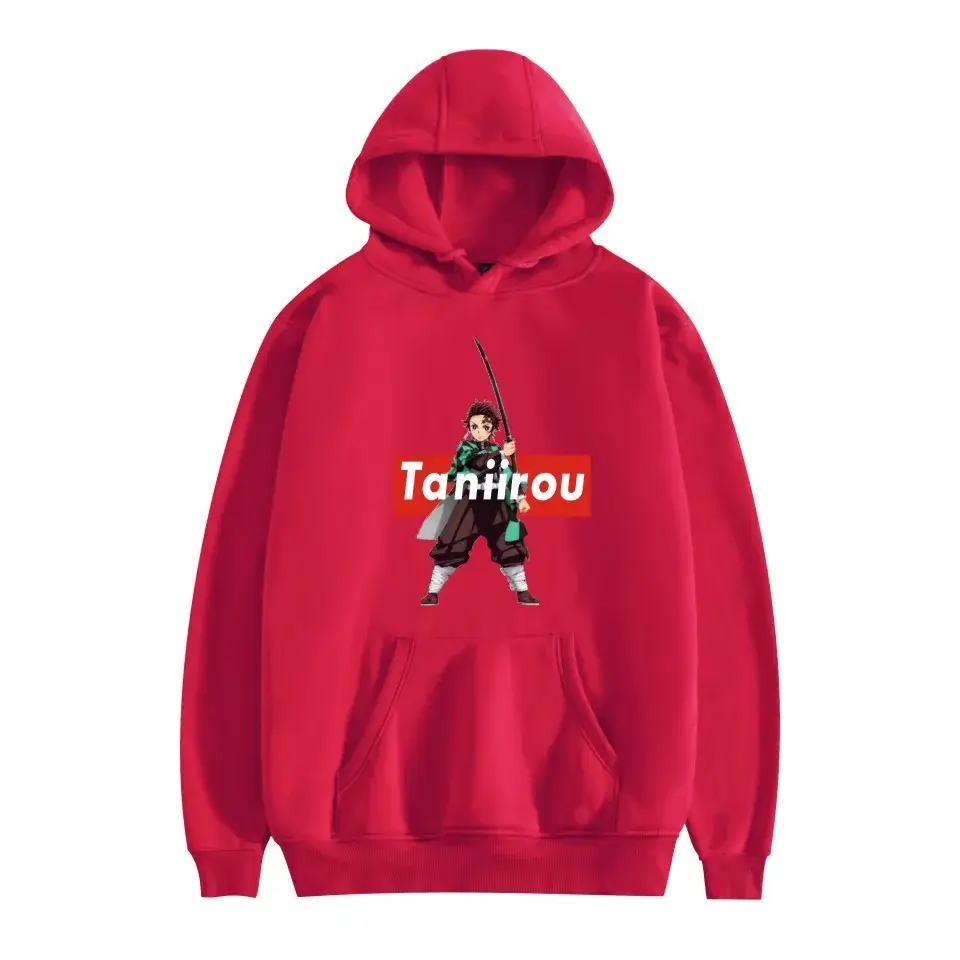 Men Women Hooded Sweatshirt Tankou Graphic Red - Image 17