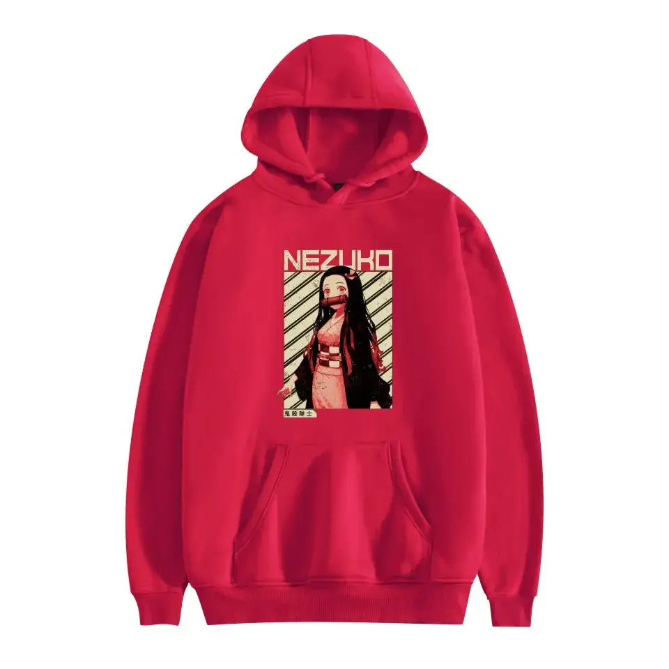 Men Women Hooded Sweatshirt Tankou Graphic Red - Image 23