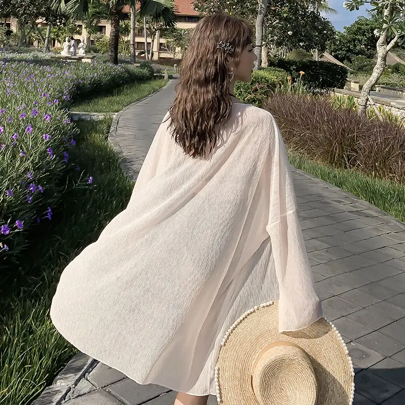 2023 Maldives Chiffon Cardigan Medium Long Sun Protection - Image 3
