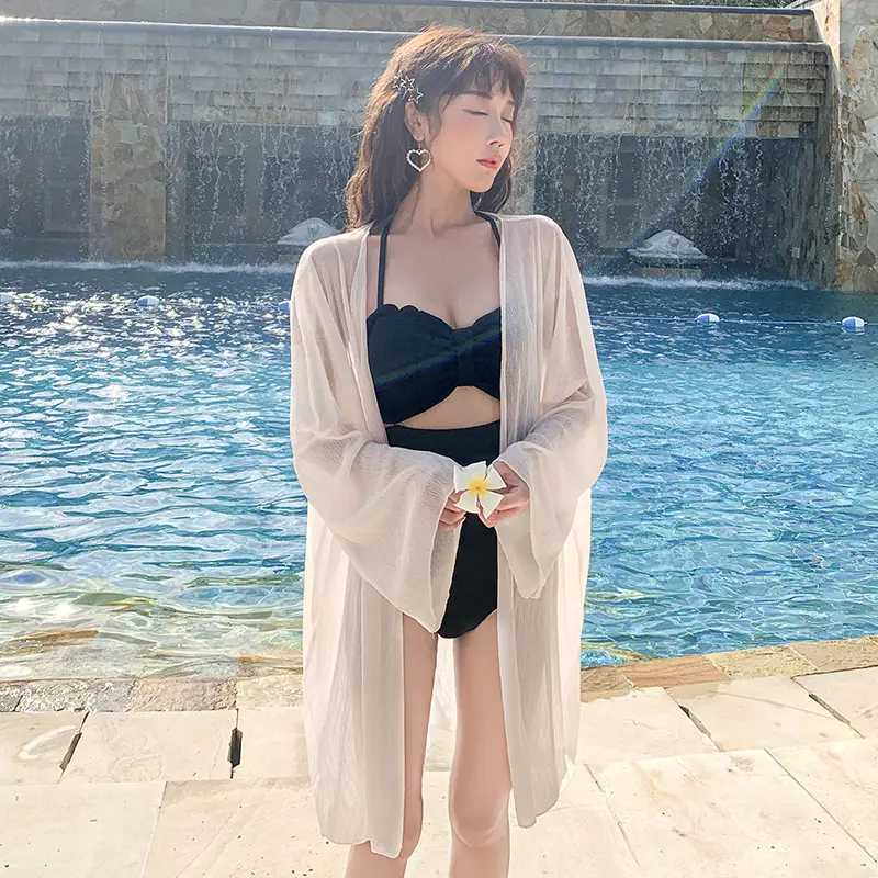 2023 Maldives Chiffon Cardigan Medium Long Sun Protection - Image 4
