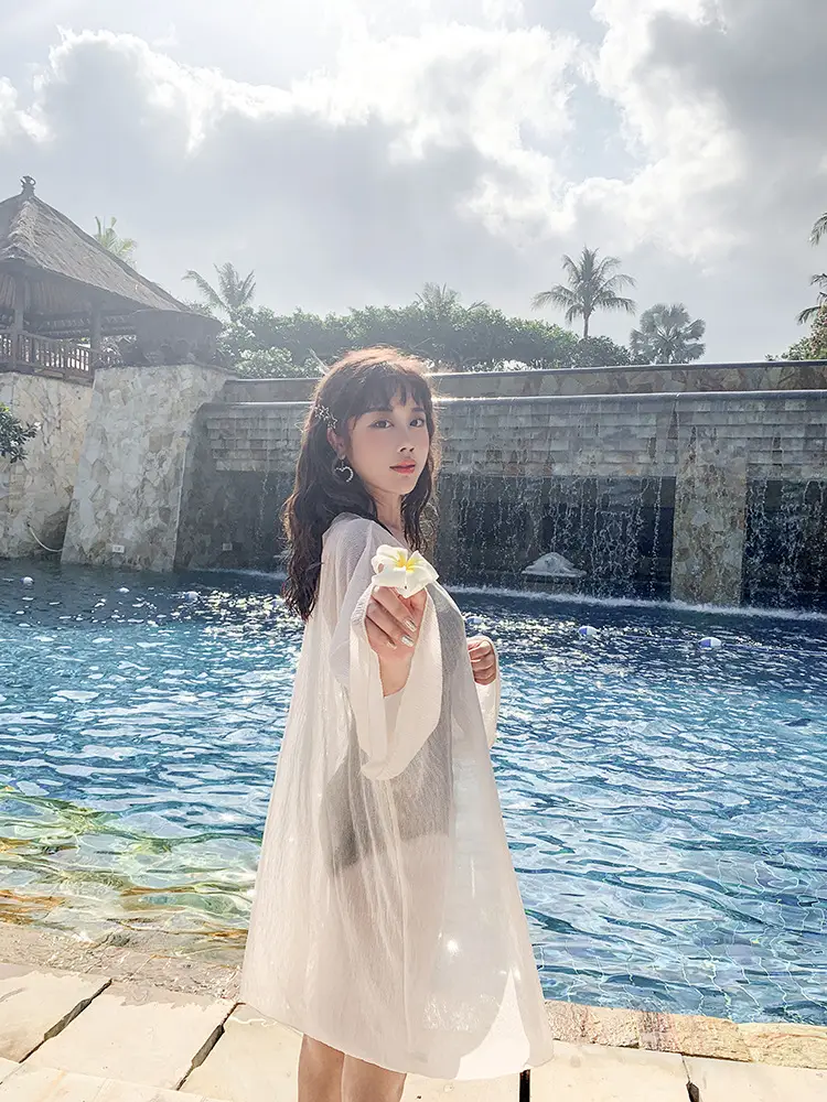 2023 Maldives Chiffon Cardigan Medium Long Sun Protection — feature 10