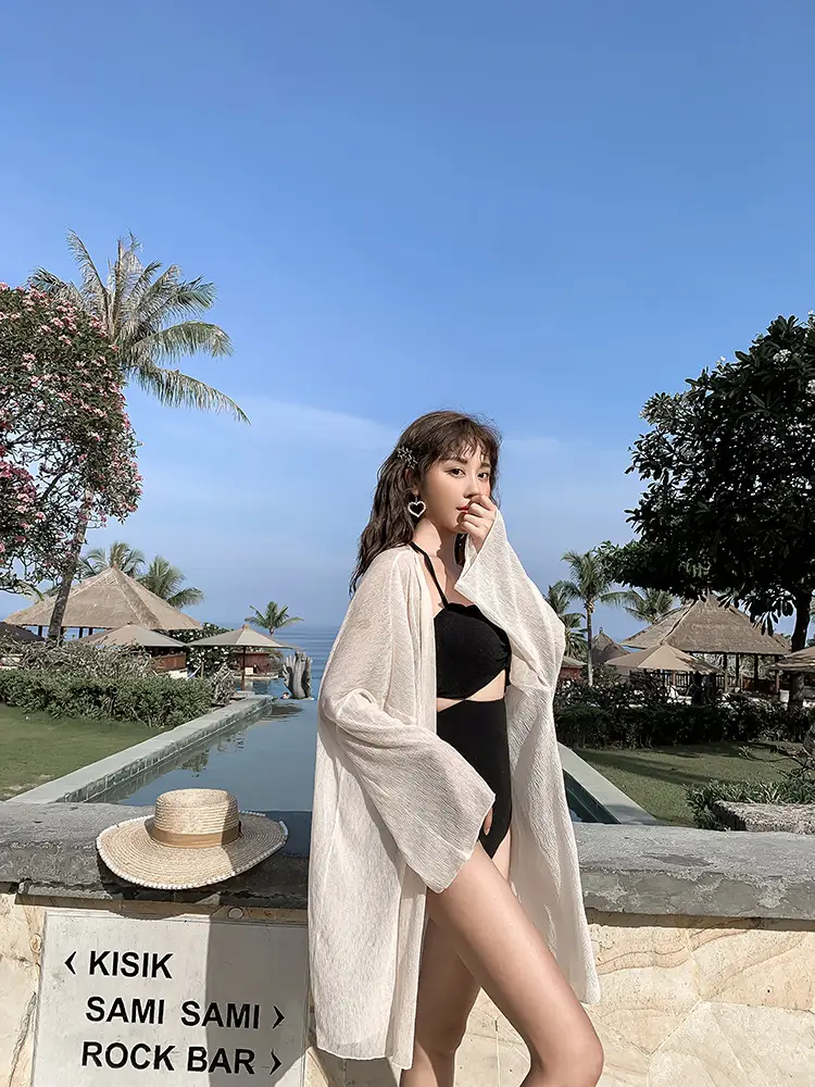 2023 Maldives Chiffon Cardigan Medium Long Sun Protection — feature 3