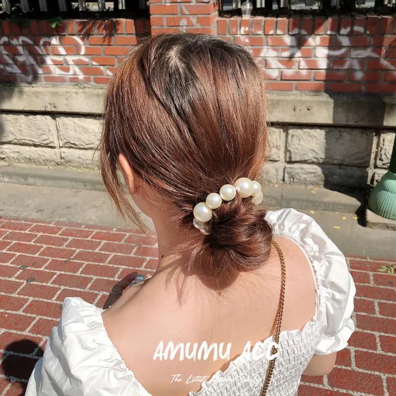 Romantic Pearl Hair Rope for Women All Match Sweet Decorative Bracelet - Image 5