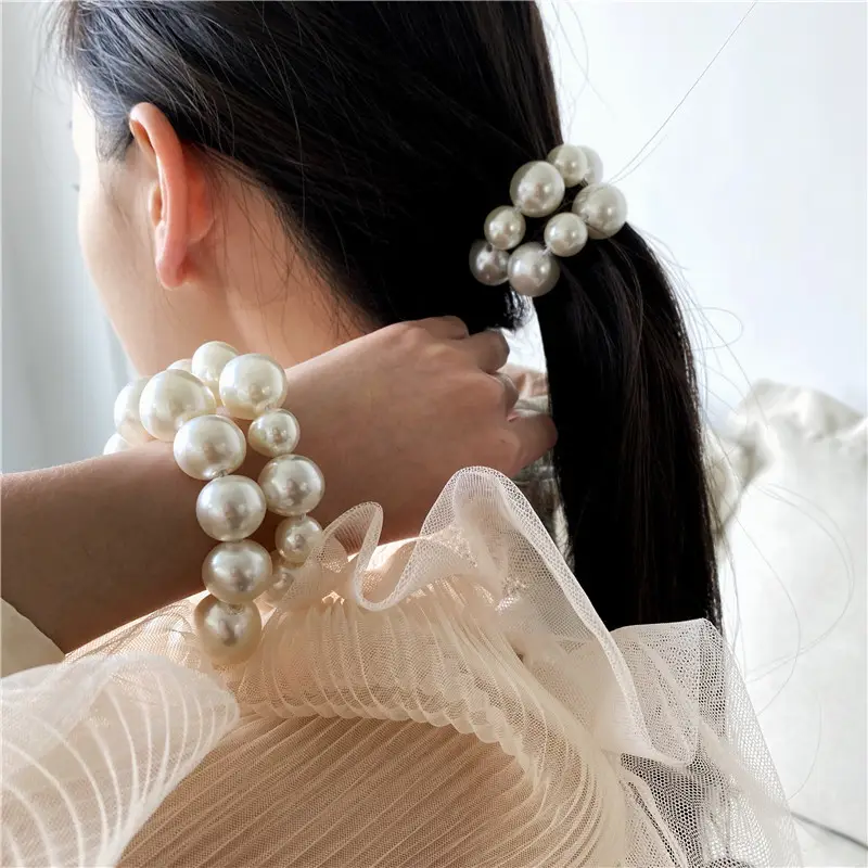 Romantic Pearl Hair Rope for Women All Match Sweet Decorative Bracelet - Image 6
