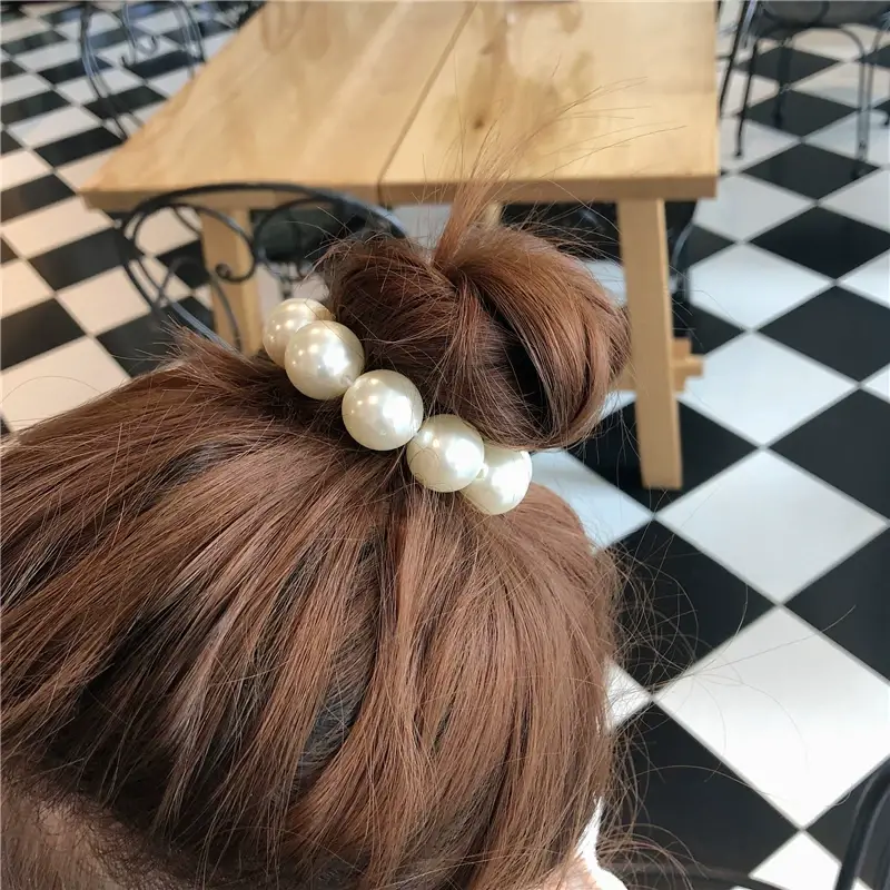 Romantic Pearl Hair Rope for Women All Match Sweet Decorative Bracelet — feature 17