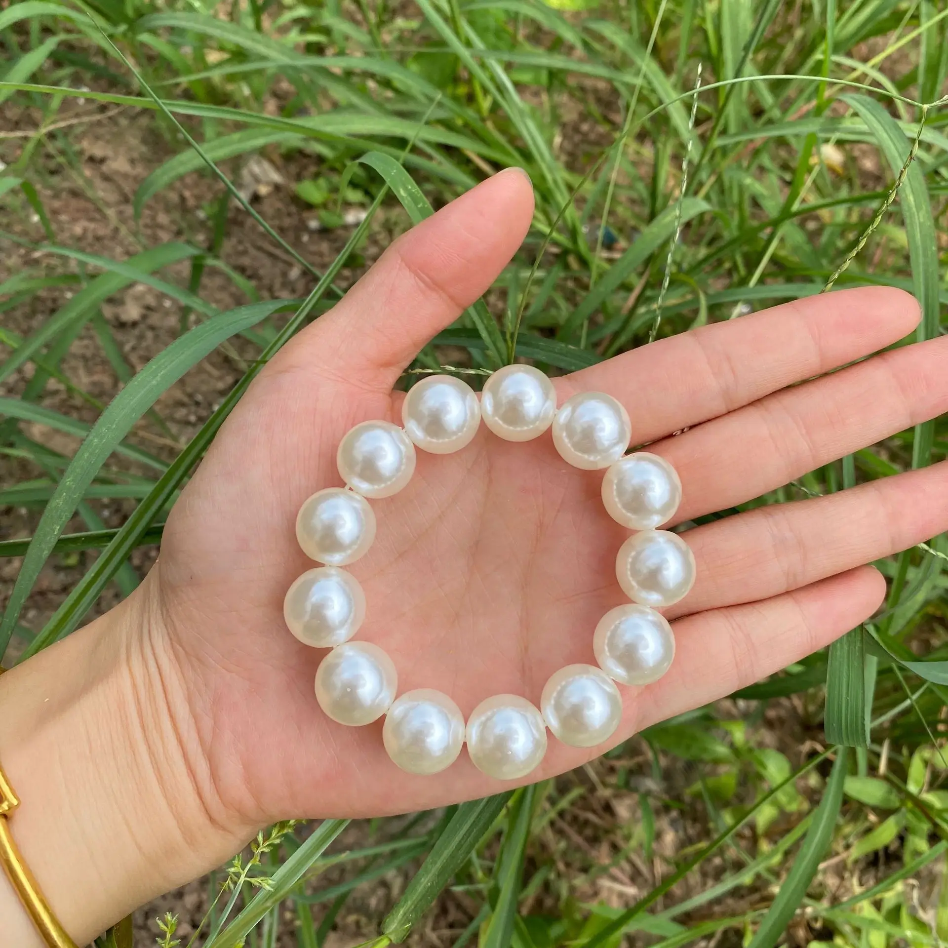 Romantic Pearl Hair Rope for Women All Match Sweet Decorative Bracelet - Image 3