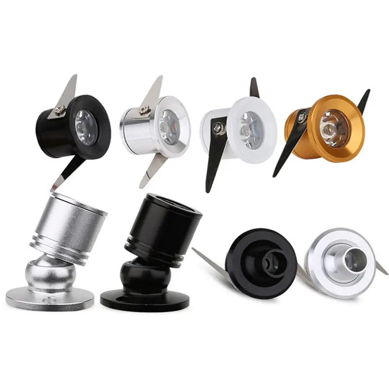 Mini LED Ceiling Bulb Thumb Light Silver Black