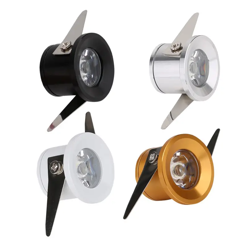 Mini LED Ceiling Bulb Thumb Light Silver Black
