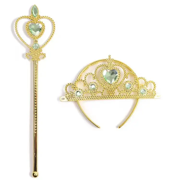Golden Crown Magic Wand Set for Girls Party Wear