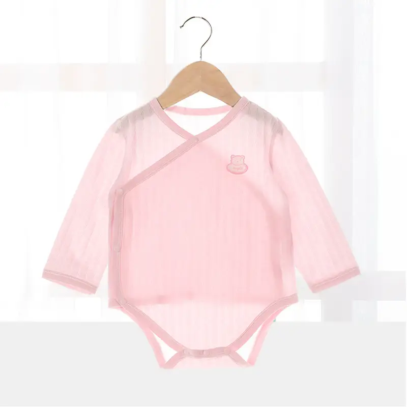 Pink Newborn Baby Jumpsuit with Triangle Design - Image 3