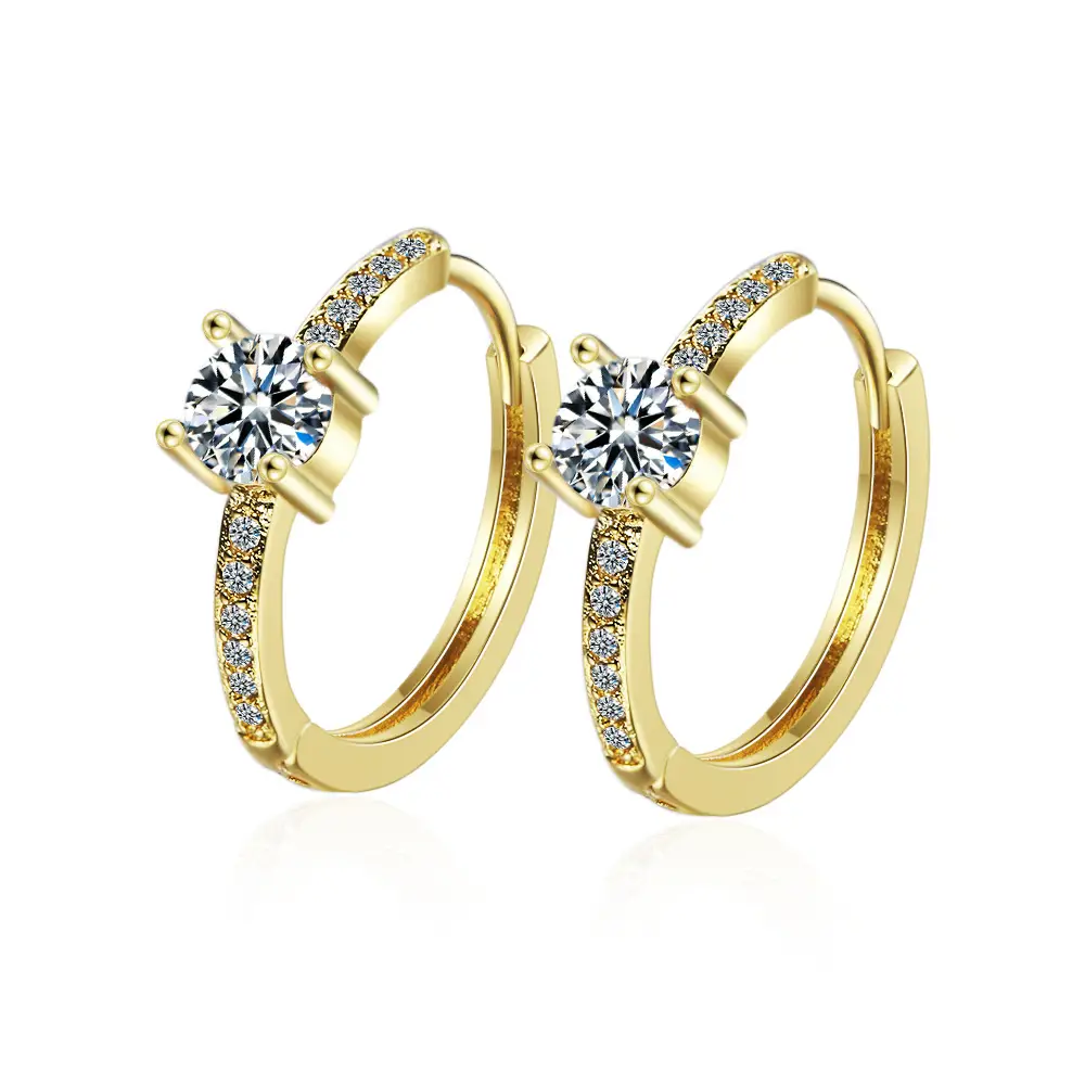 Elegant Zircon Crown Earrings for Women - Image 2