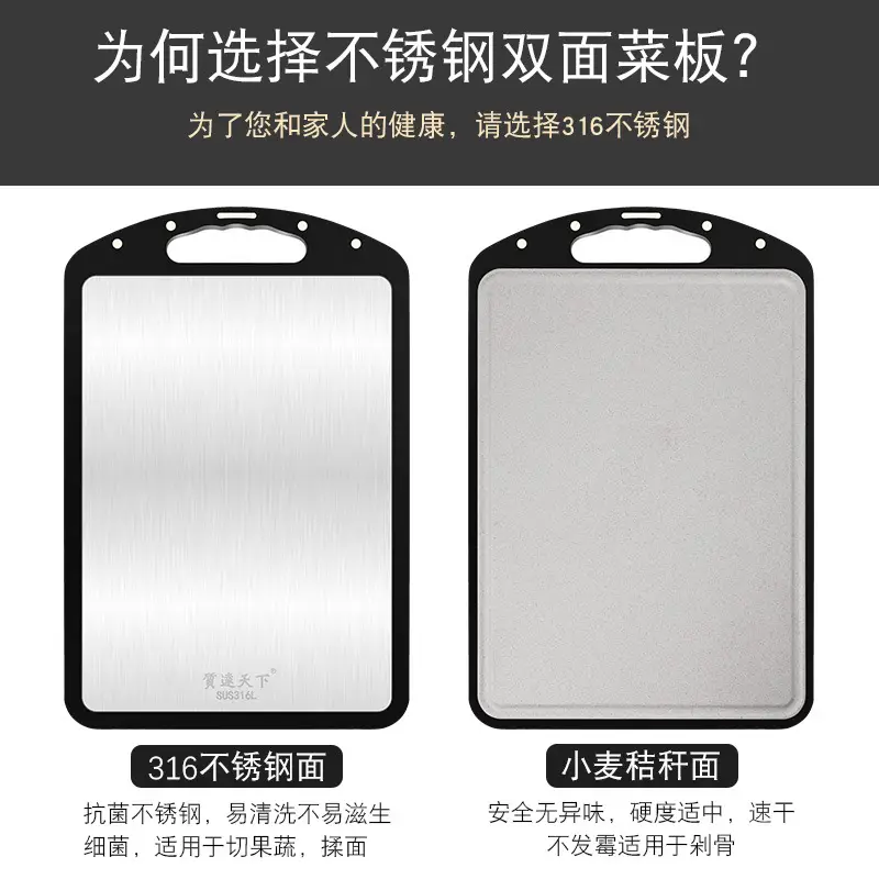 316 Stainless Steel Double-Sided Cutting Board - Image 6