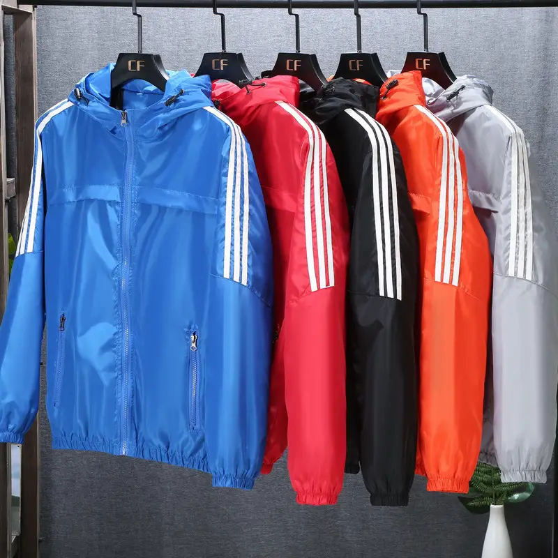 Men Black Hooded Sweatshirt with White Stripes - Image 8