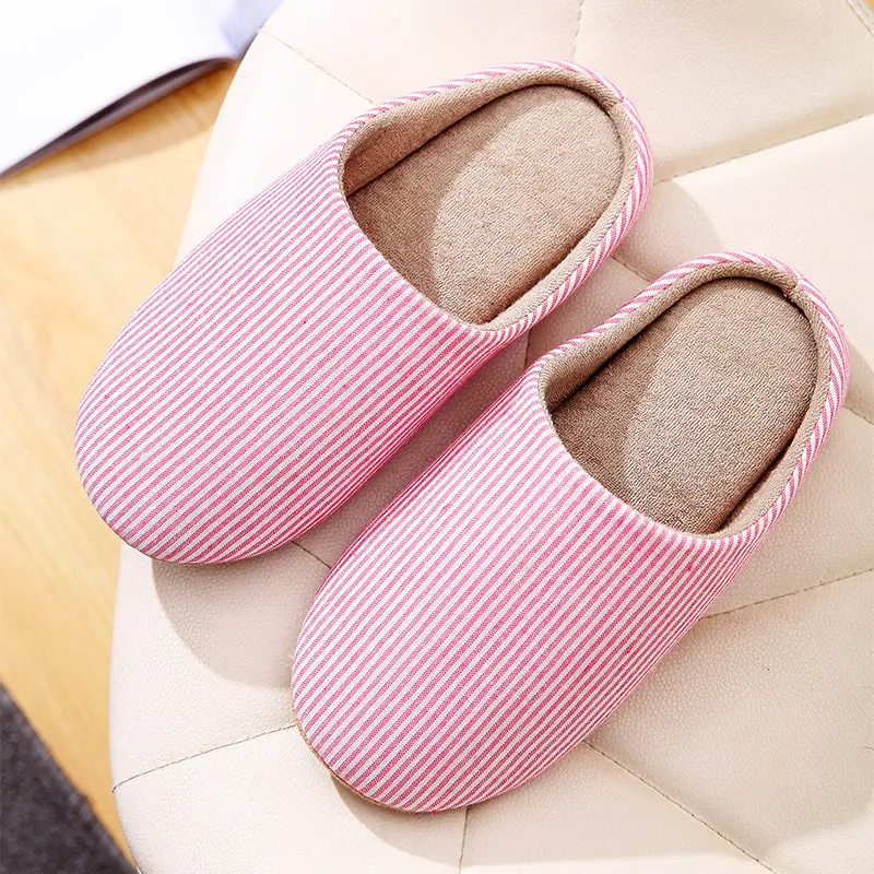 Japanese and Korean Cotton Slippers Soft-Soled Cloth-Soled Winter Warm Couple Home Indoor Silent Japanese-Style Wooden Floor Slippers
