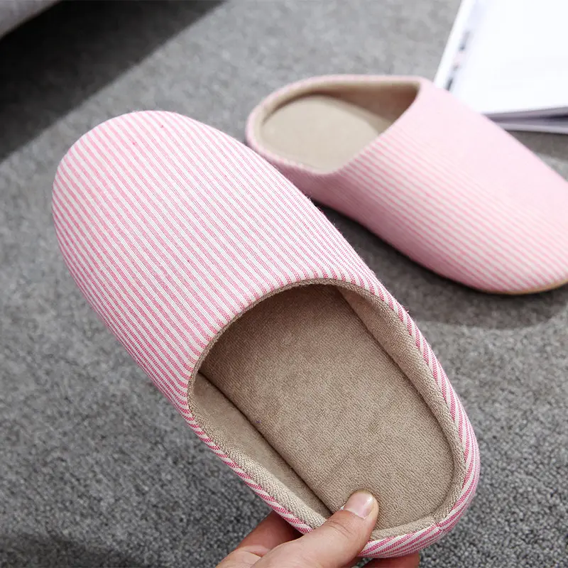 Japanese and Korean Cotton Slippers Soft-Soled Cloth-Soled Winter Warm Couple Home Indoor Silent Japanese-Style Wooden Floor Slippers