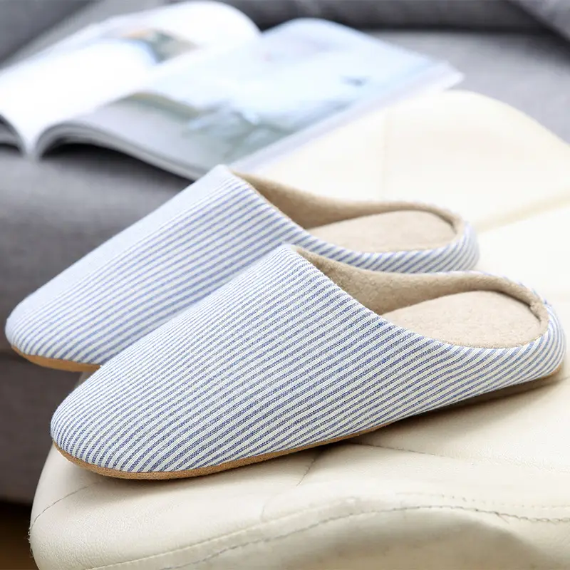 Japanese and Korean Cotton Slippers Soft-Soled Cloth-Soled Winter Warm Couple Home Indoor Silent Japanese-Style Wooden Floor Slippers