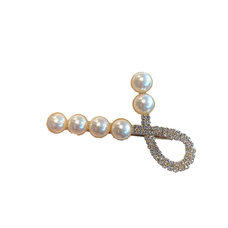 Sweet Pearl Hairpin with Flash Diamond Duckbill Clip - Image 7