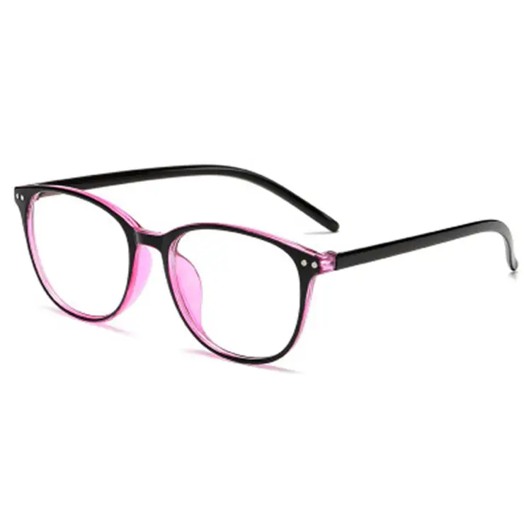 Men Women Round Frame Anti-Blue Light Glasses 100-600 Degrees - Image 2