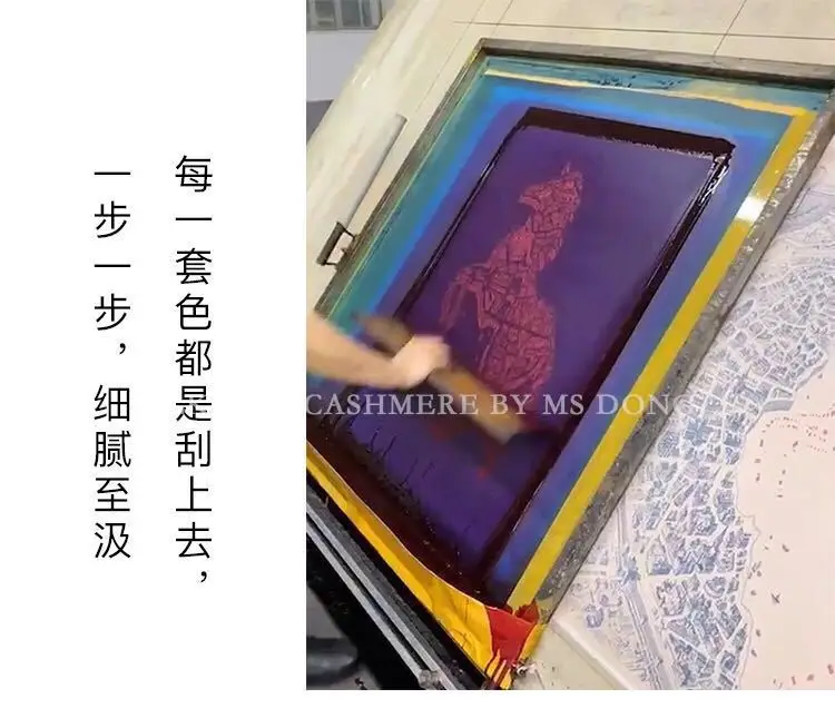 New Spring Silk Scarf for Women Red Blue Pattern — feature 1